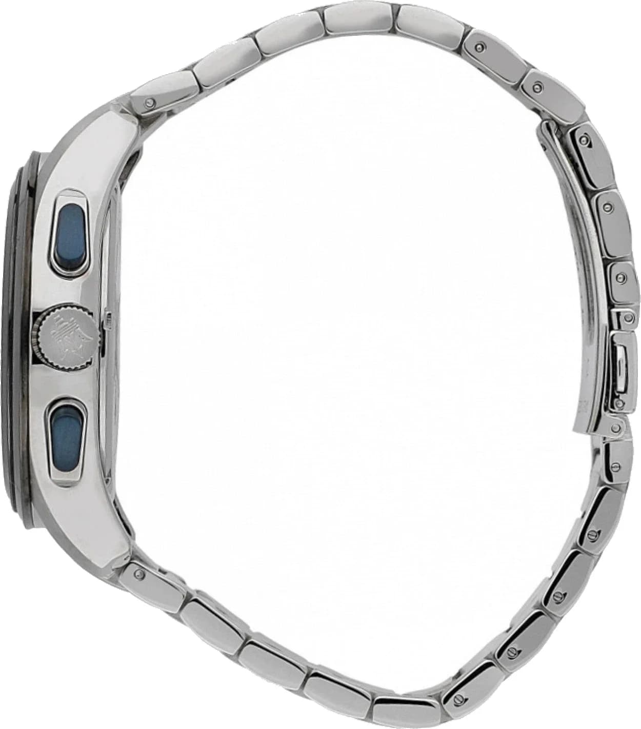 Maserati R8873612014 vue de côté, bracelet acier