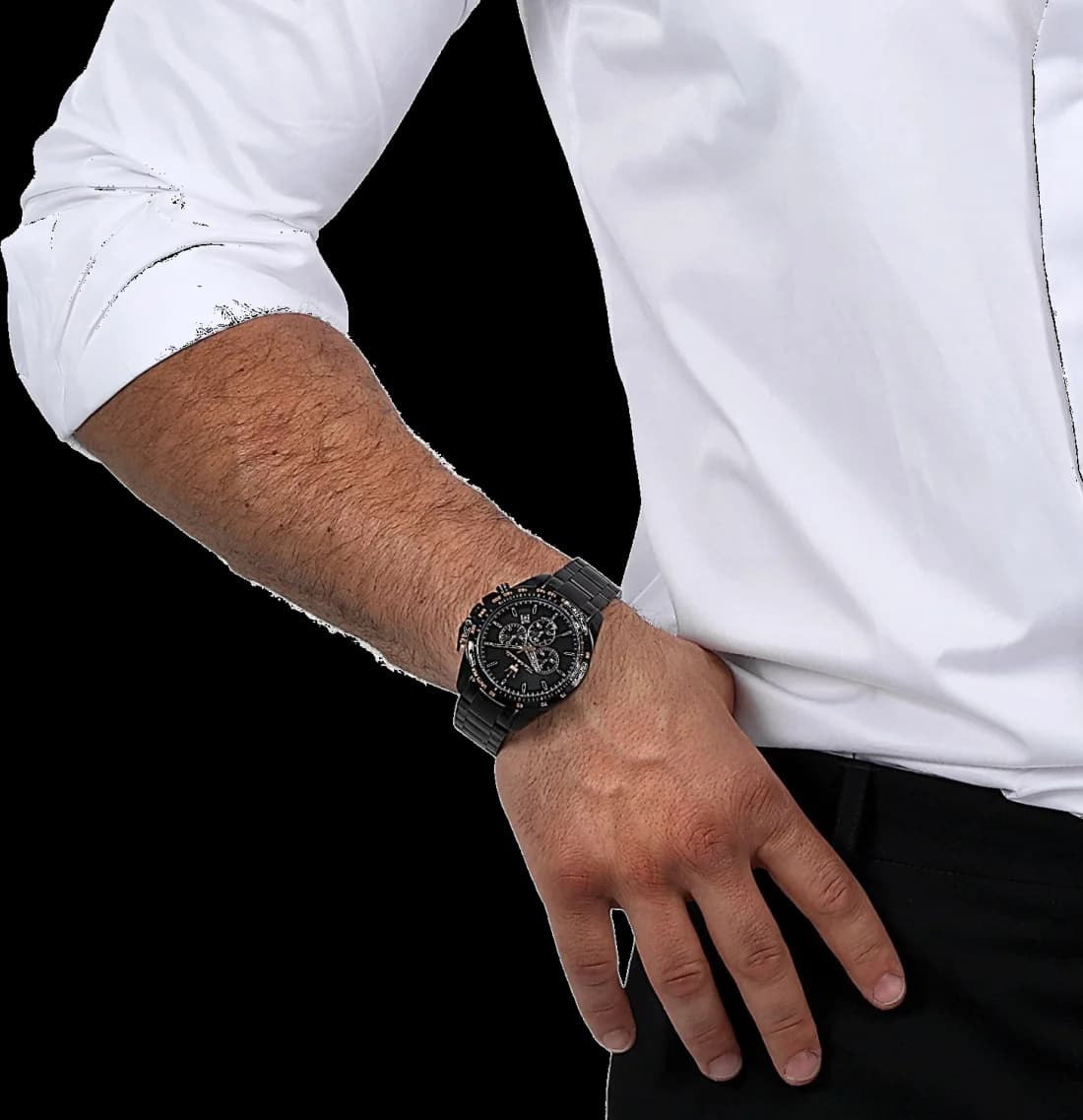 Maserati R8873612048 Traguardo Matte Black Steel Chronograph Watch vue 5