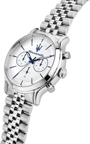 Maserati R8873618034 vue de côté, bracelet acier