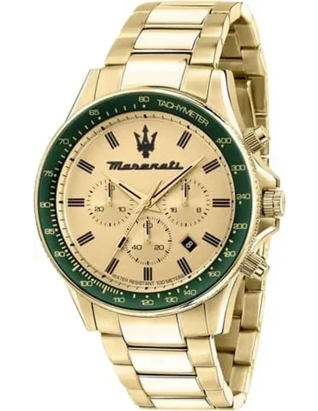 Maserati R8873640005 vue de côté, bracelet acier