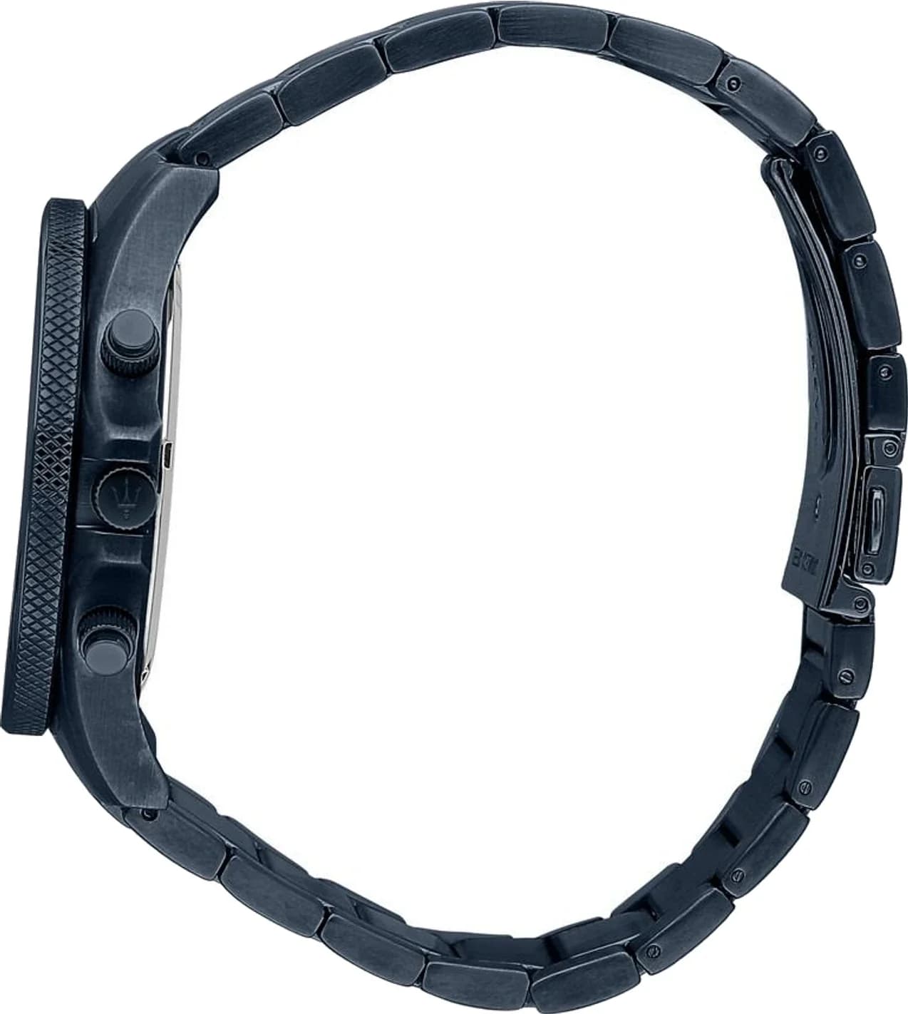 Maserati R8873640023 vue de côté, bracelet acier