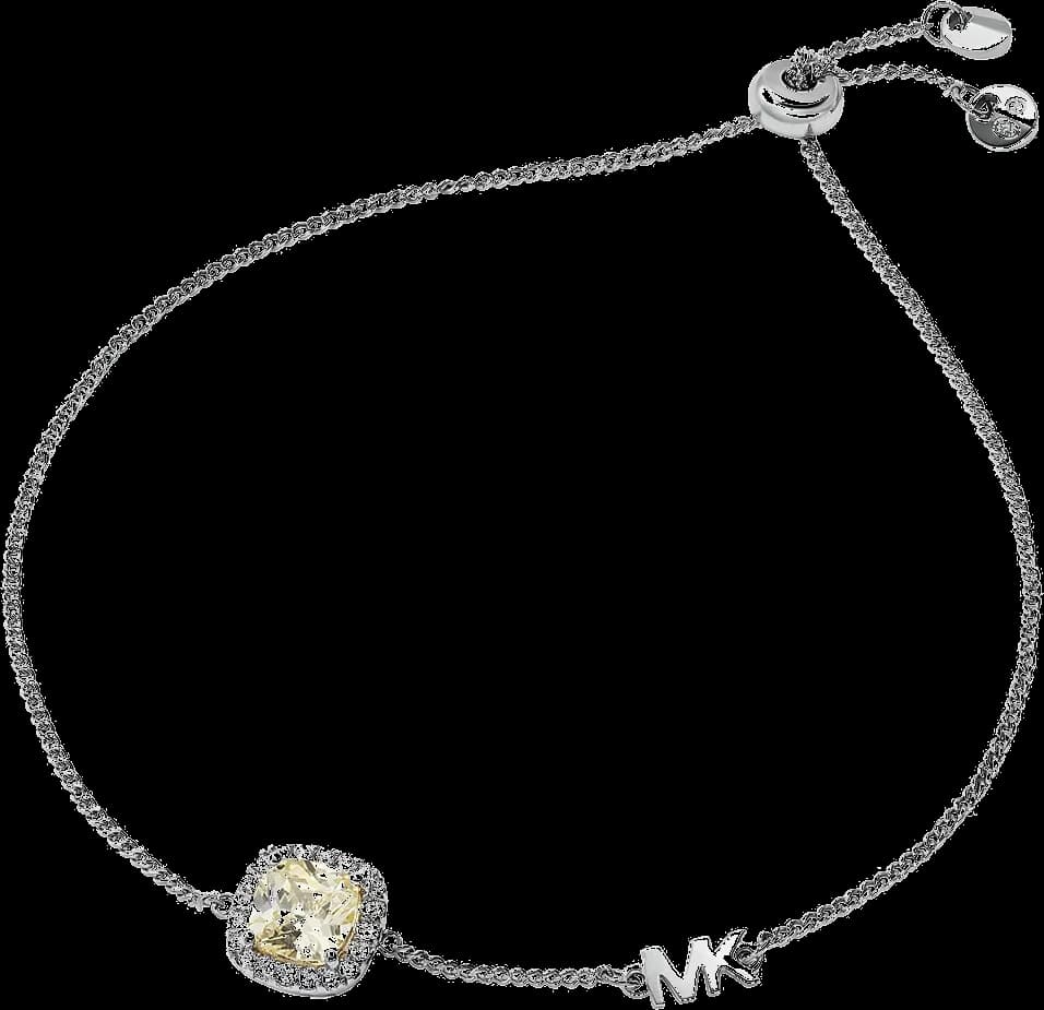 Michael Kors MKC1404BJ040 vue de côté, bracelet argent