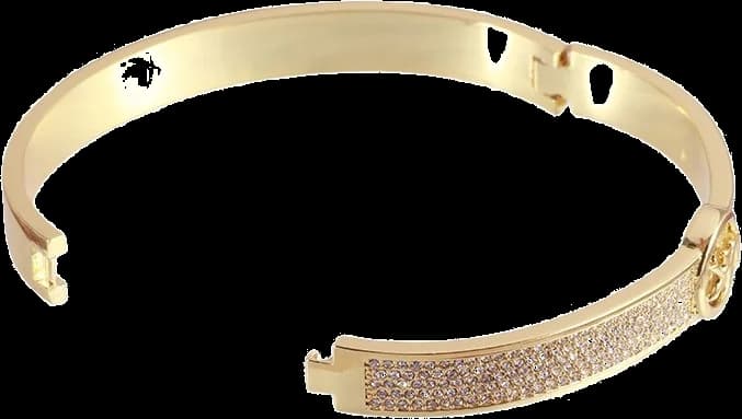 Bracelet rigide Michael Kors Brillance orné de cristaux avec logo MK vue 4