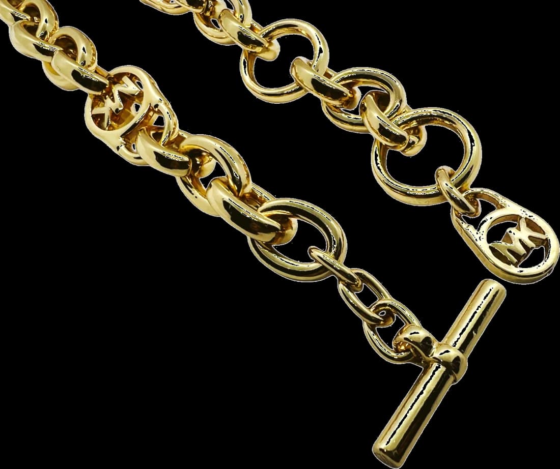 Michael Kors Brillance Yellow Gold Plated Metal Chain Necklace vue 4