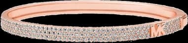 Bracelet jonc Michael Kors à logo MK en argent 925 plaqué or rose