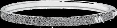 Bracelet jonc Michael Kors Premium en argent 925 avec logo pavé de cristaux