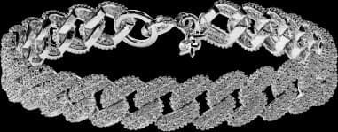 Bracelet Michael Kors à maillons gourmette en argent 925 avec pierres pavées
