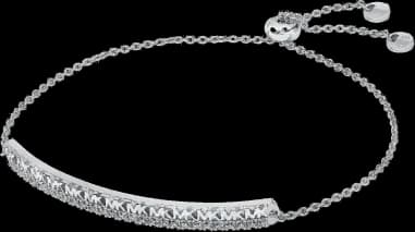 Bracelet Michael Kors coulissant à barre monogramme en argent 925