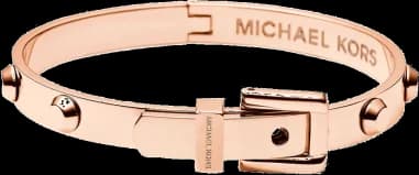 Bracelet Michael Kors Jonc Astor MKJ1821791 en acier or rose et rivets