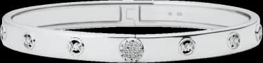 Bracelet Michael Kors Premium rigide avec logo MK en argent 925