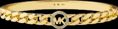 Bracelet Michael Kors Premium rigide jonc argent 925 plaqué or logo MK