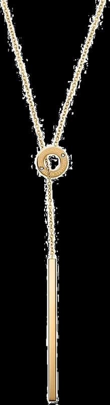 Collier Michael Kors Lariat MKJ4681710 avec barre pendante 3D en acier inoxydable doré