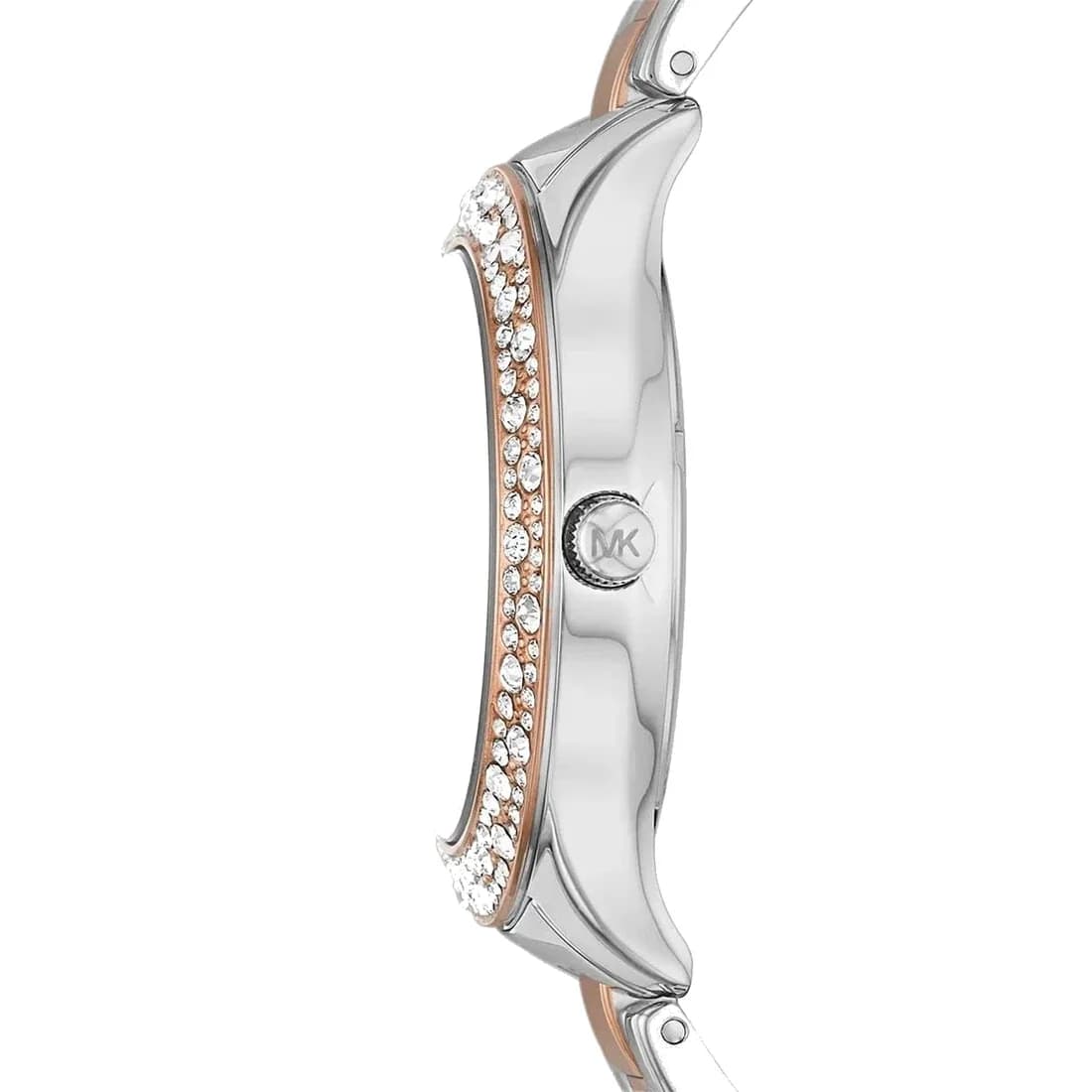 Michael Kors MK1048 vue de côté, bracelet acier