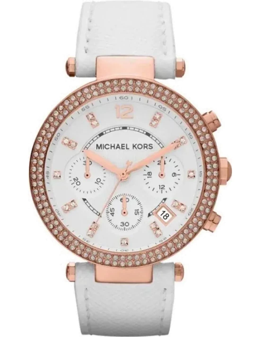 Michael Kors MK2281 vue de côté, bracelet cuir