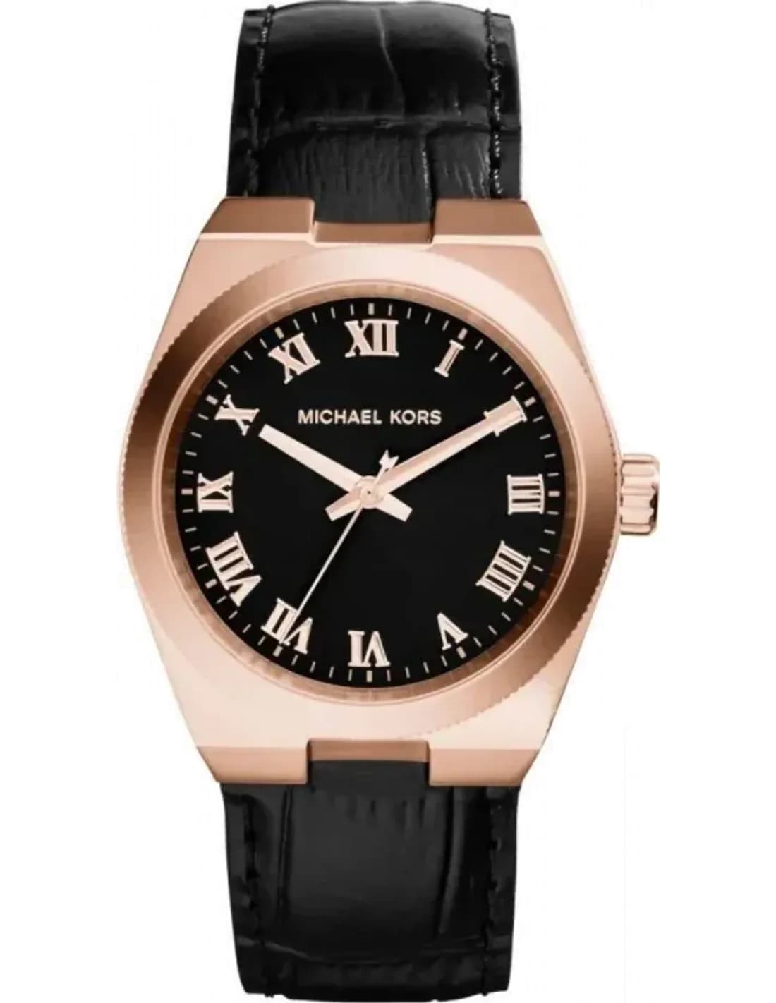 Montre Michael Kors Channing MK2358 Bracelet noir en cuir vue 2