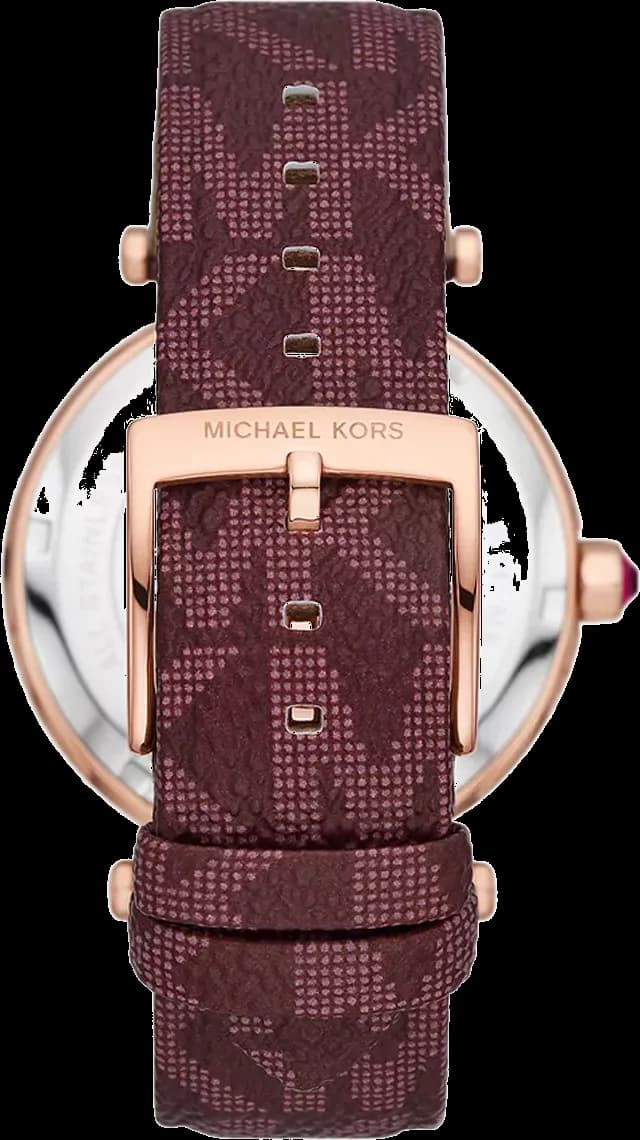 Gros plan sur le cadran or rose de la Michael Kors MK2974