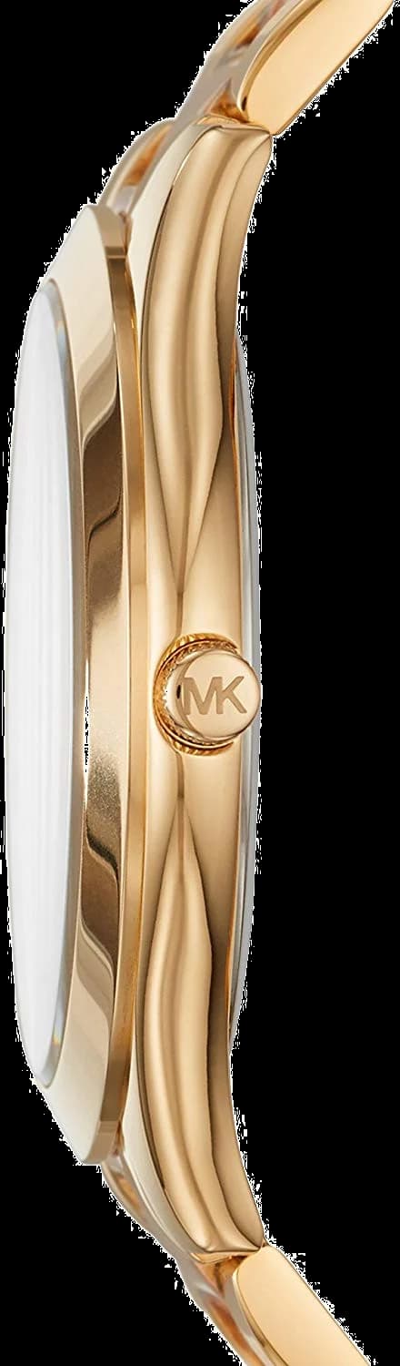 Gros plan sur le cadran or rose de la Michael Kors MK3493