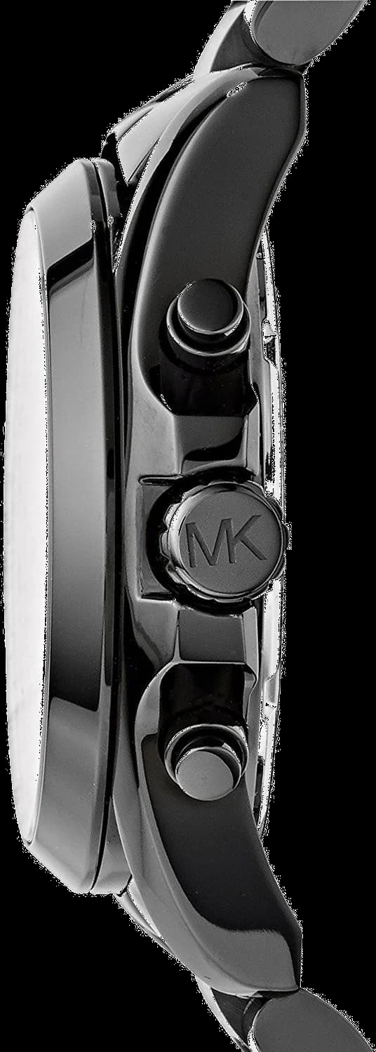 Gros plan sur le cadran noir de la Michael Kors MK5550