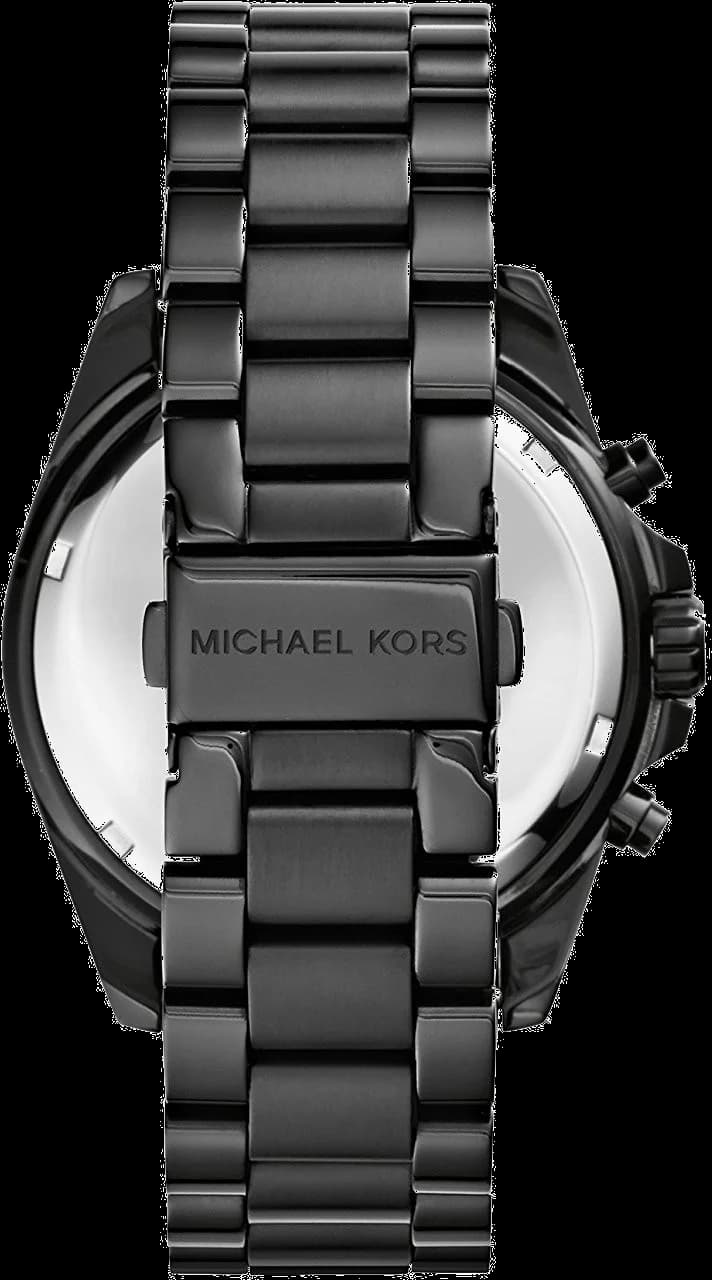Michael Kors MK5550 Black Stainless Steel Chronograph Watch 45 mm vue 5