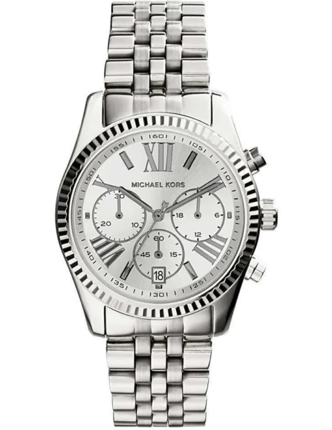 Michael Kors MK5555 vue de côté, bracelet acier