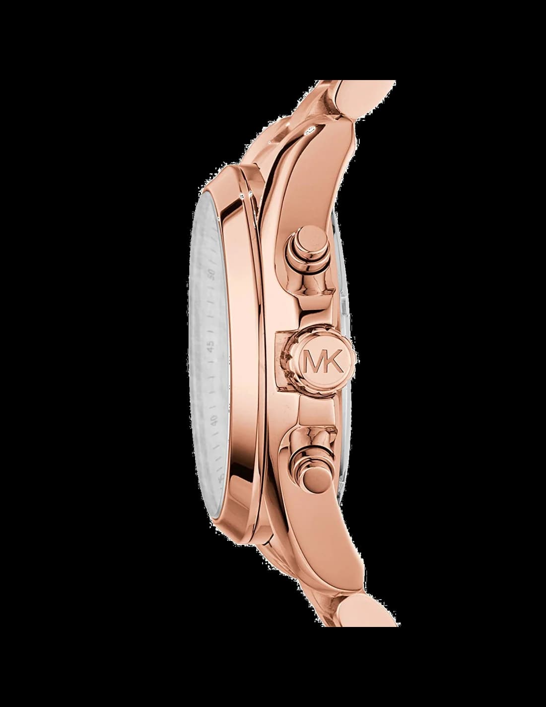 Gros plan sur le cadran or rose de la Michael Kors MK5799