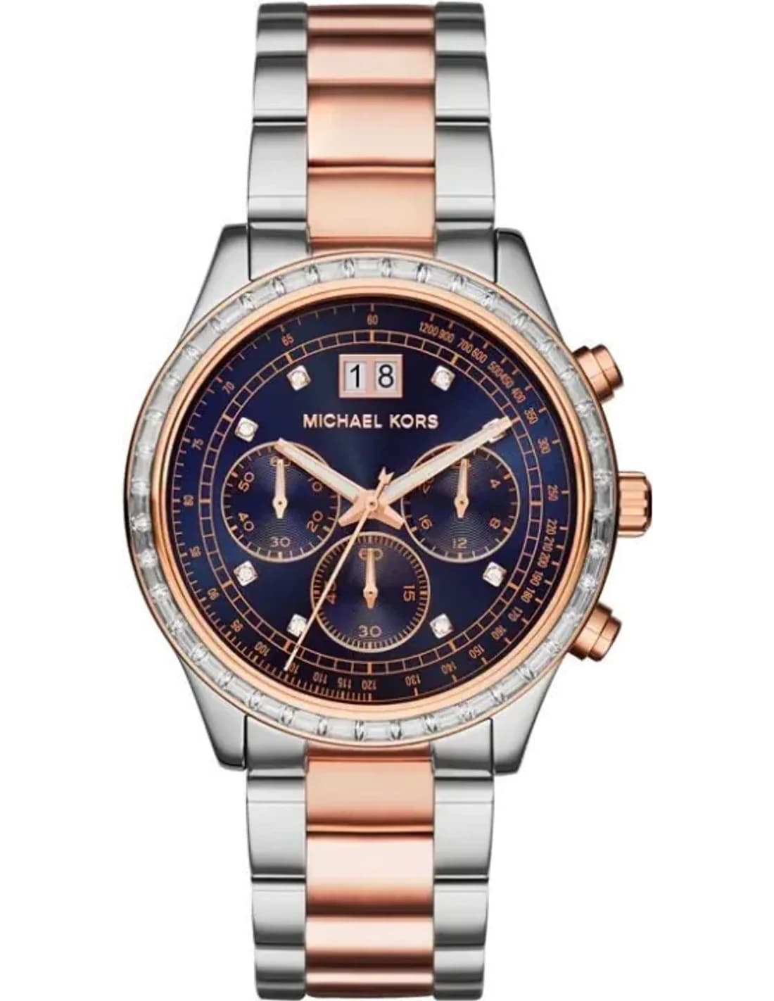 Michael Kors MK6205 vue de côté, bracelet acier