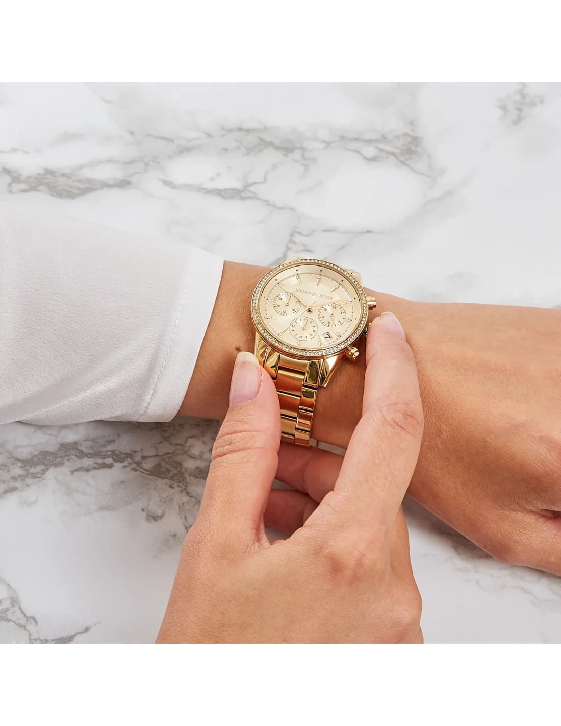 Maillons et fermoir du bracelet acier, Michael Kors MK6356