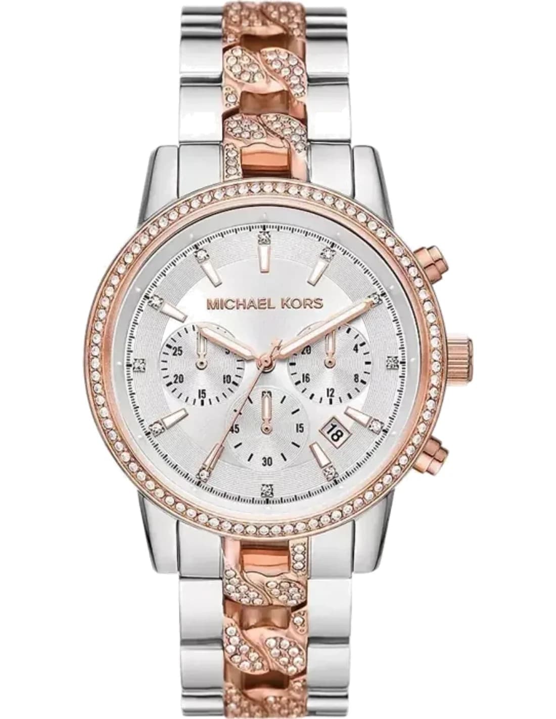 Michael Kors MK6938 vue de côté, bracelet acier