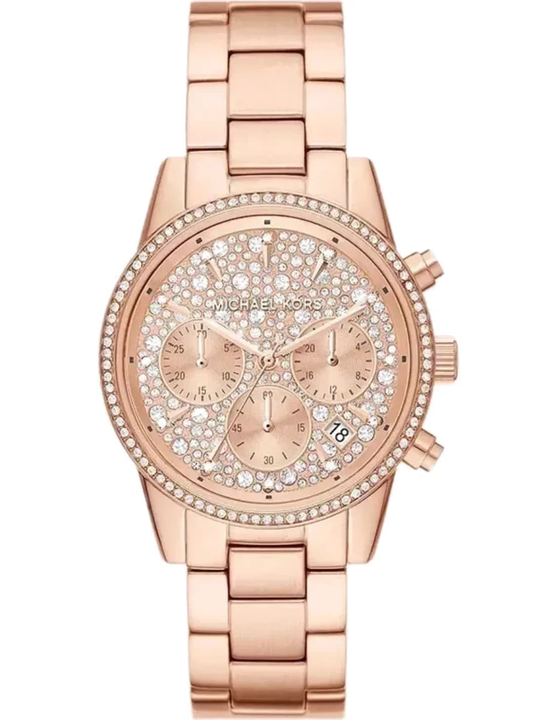 Michael Kors Ritz MK7302 Crystal Pavé Chronograph Women's Watch vue 2