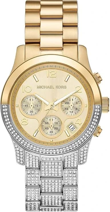 Montre Michael Kors MK7329 Chronographe en Acier Inoxydable Bicolore Argent et Doré