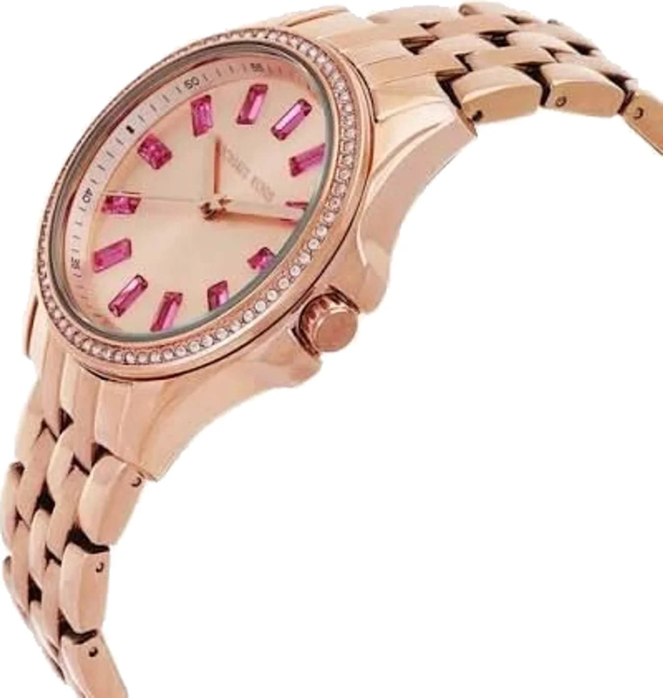 Michael Kors MK7367 vue de côté, bracelet acier