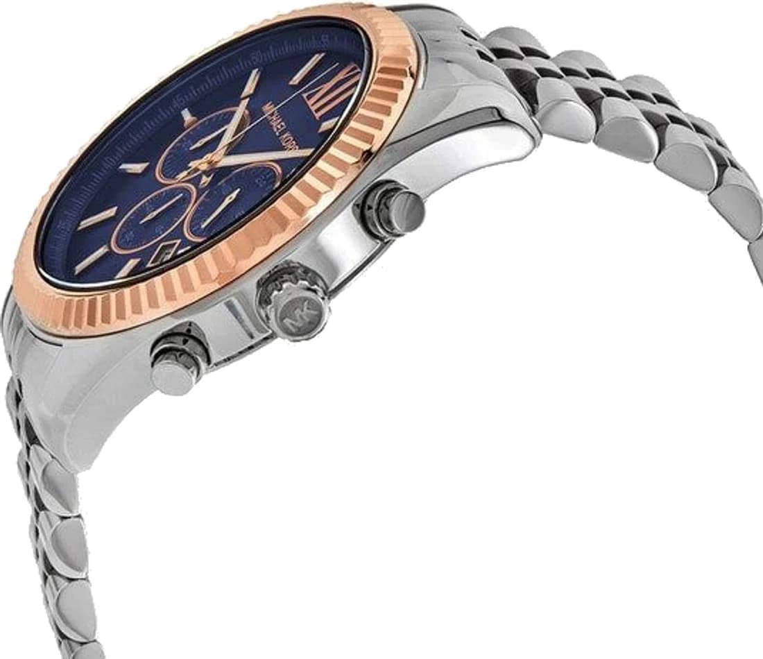 Montre Michael Kors MK8689 homme détail cadran bleu