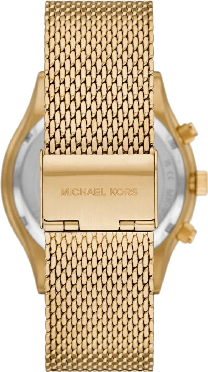 Gros plan sur le cadran noir de la Michael Kors MK9057