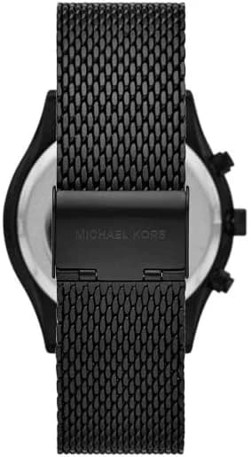 Gros plan sur le cadran noir de la Michael Kors MK9060
