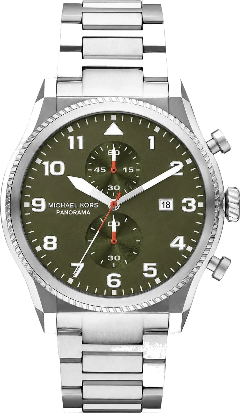 Michael Kors MK9196 montre homme, cadran vert, bracelet acier