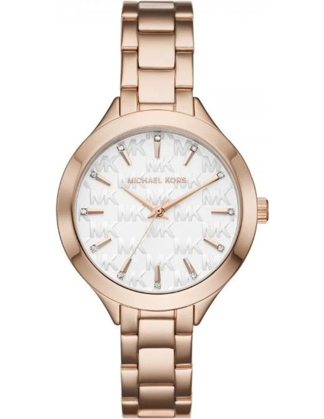 Michael Kors Aspyn MKO1057 women's rose gold watch, maillons acier strap