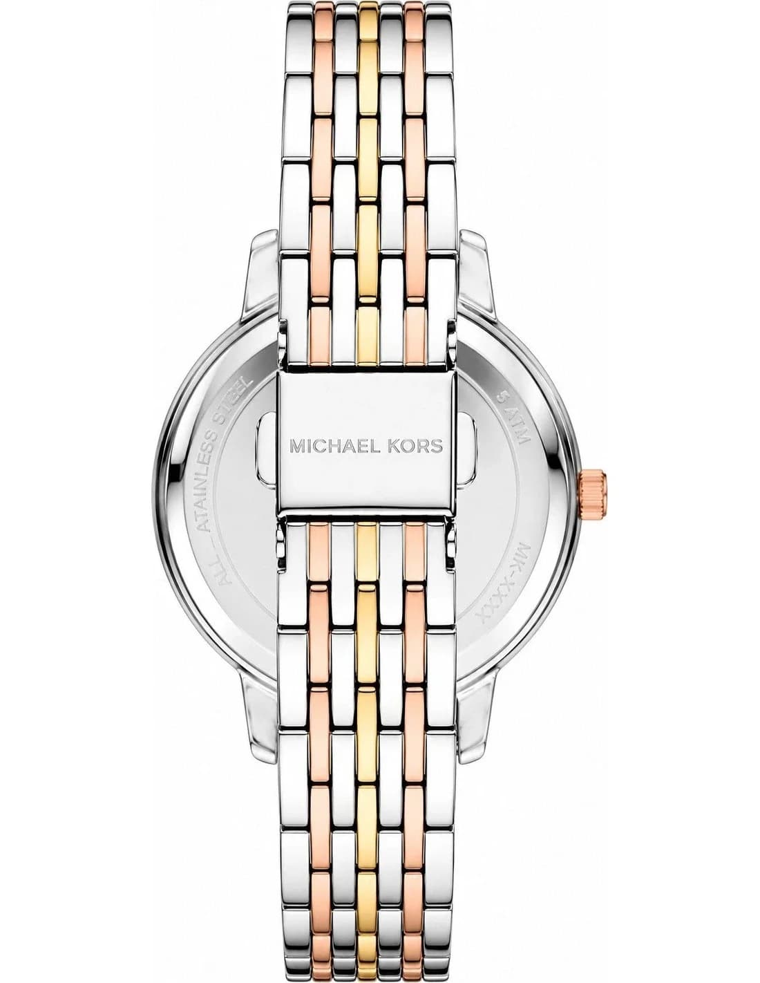 Montre Michael Kors Melissa MKO1117 femme bicolore, bracelet maillons acier vue 3