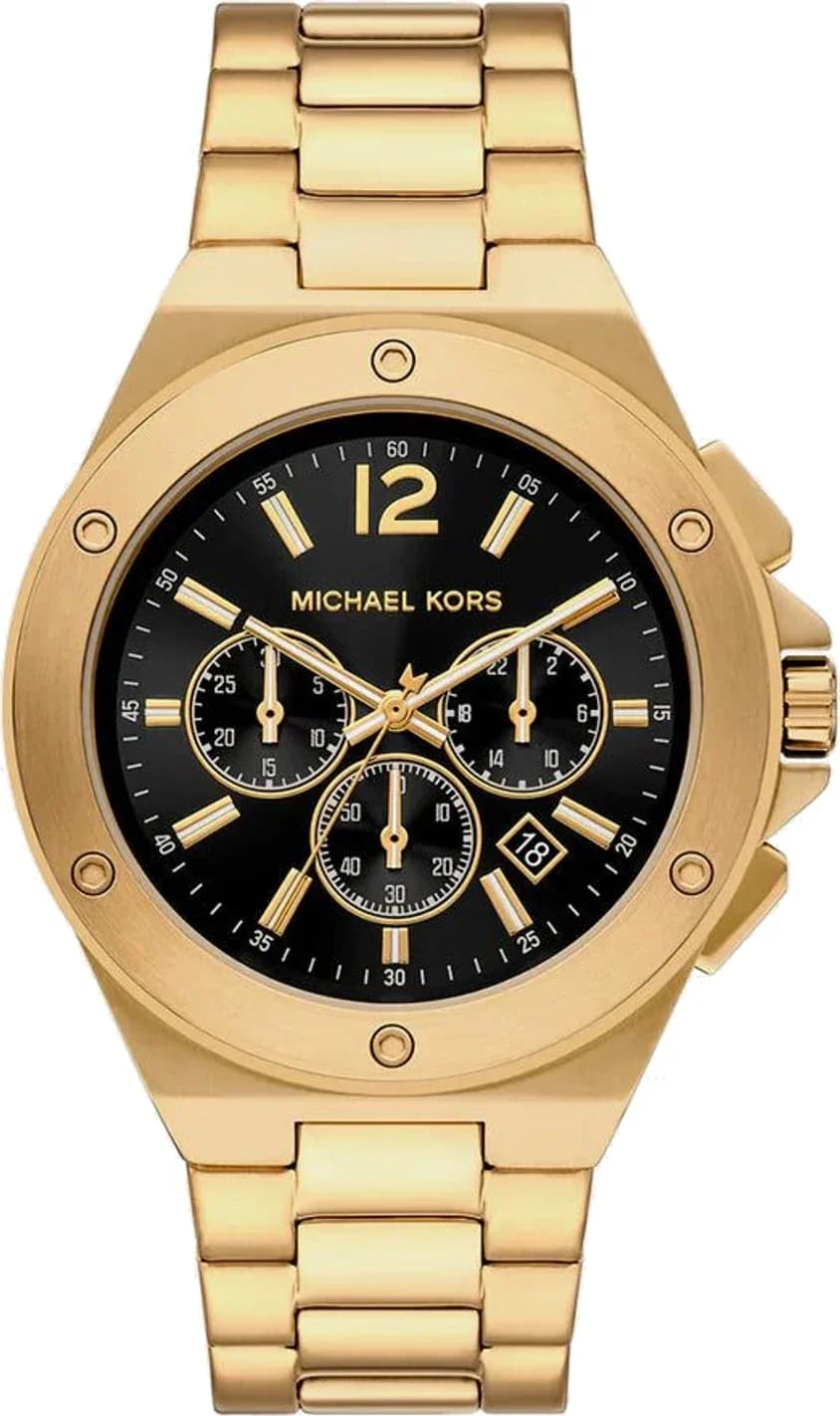 Montre Michael Kors MKO1236 homme cadran noir bracelet acier