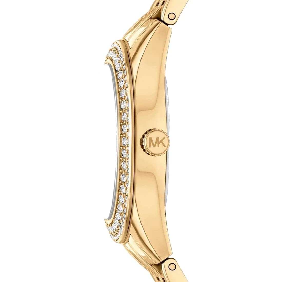 Michael Kors MKO9017 vue de côté, bracelet acier
