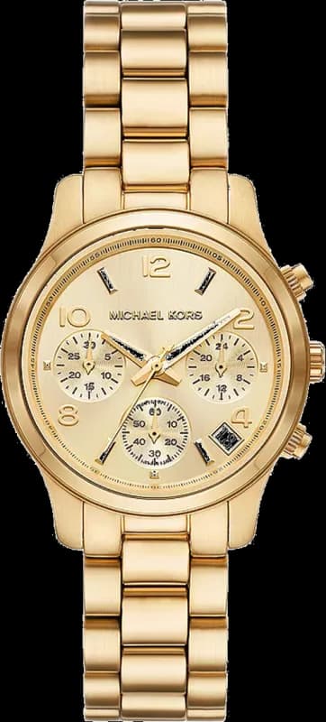 Montre chronographe Michael Kors Mini Runway MK7326 bracelet en acier inoxydable doré jaune