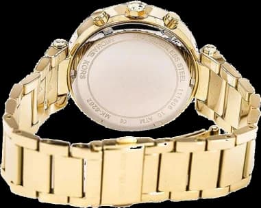 Gros plan sur le cadran bleu de la Michael Kors MK6262