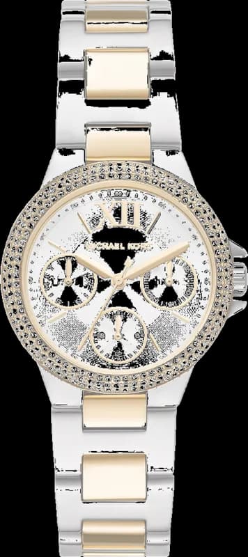 Michael Kors Camille MK6982 pave Women's Watch white dial two tone stainless steel bracelet