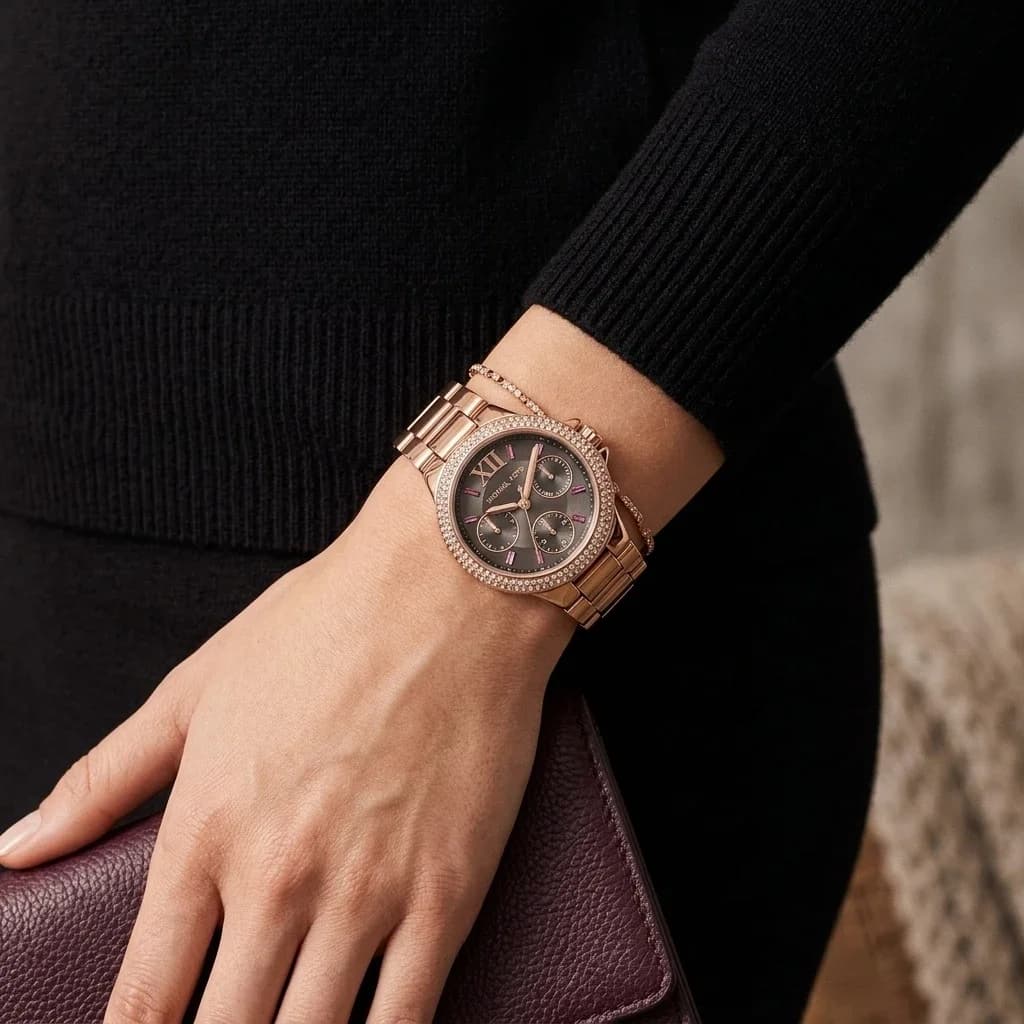 Michael Kors MK6983 côté fond de boîtier or rose