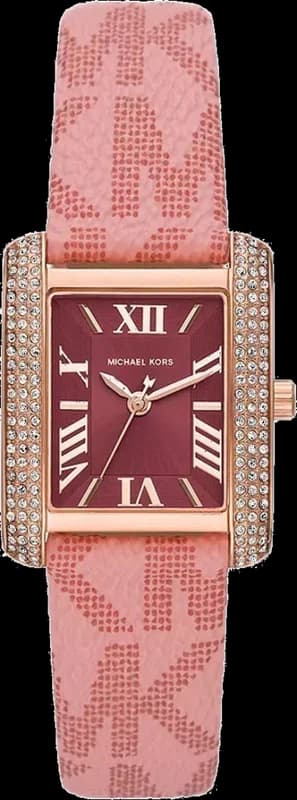 Montre femme Michael Kors Emery MK2966 cadran festival fuchsia et bracelet en cuir rose