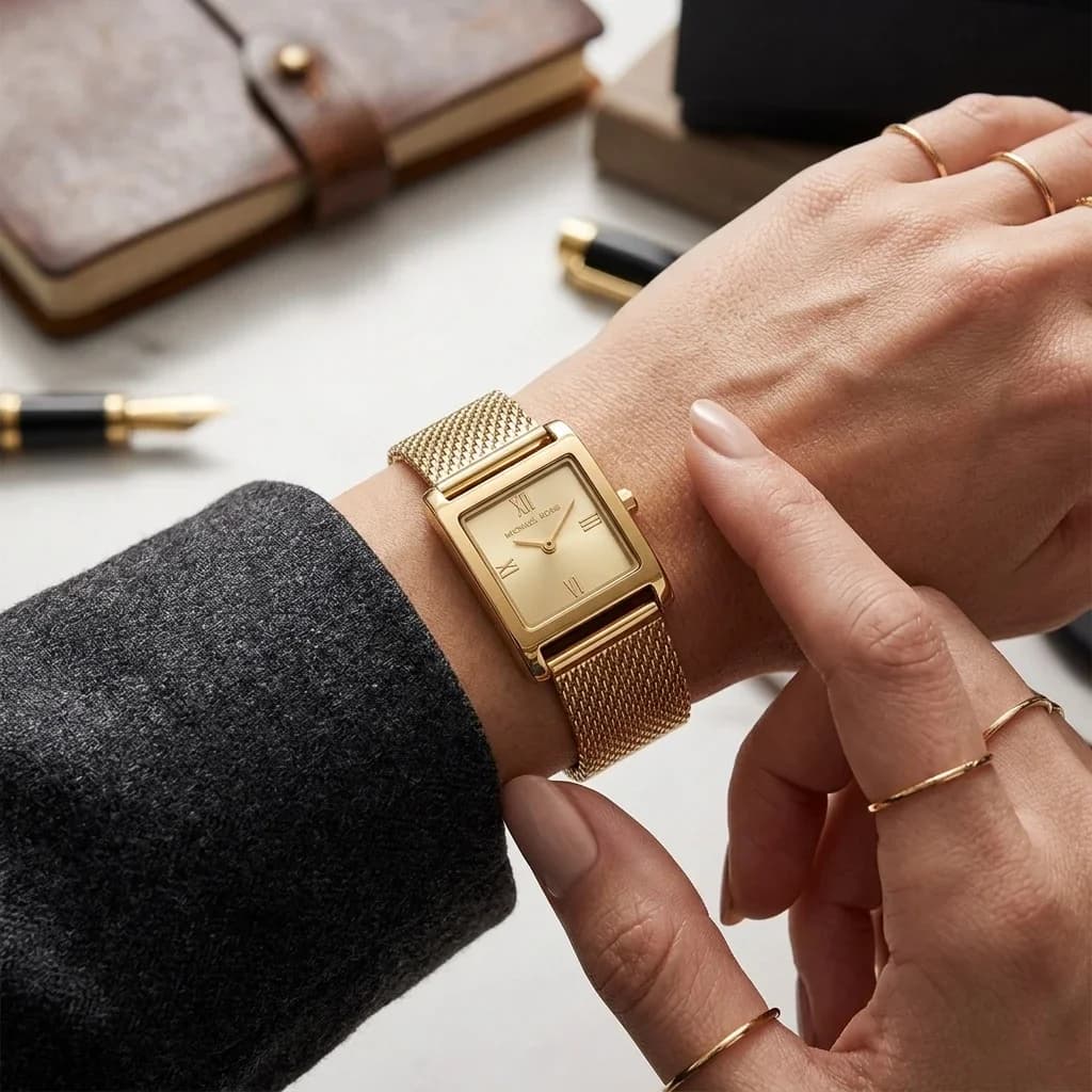 Michael Kors MK4959 côté fond de boîtier or