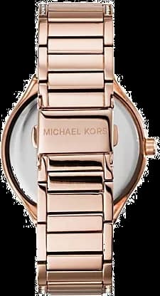 Montre femme Michael Kors Kerry MK3313 dorée rose maillons rectangulaires vue 2