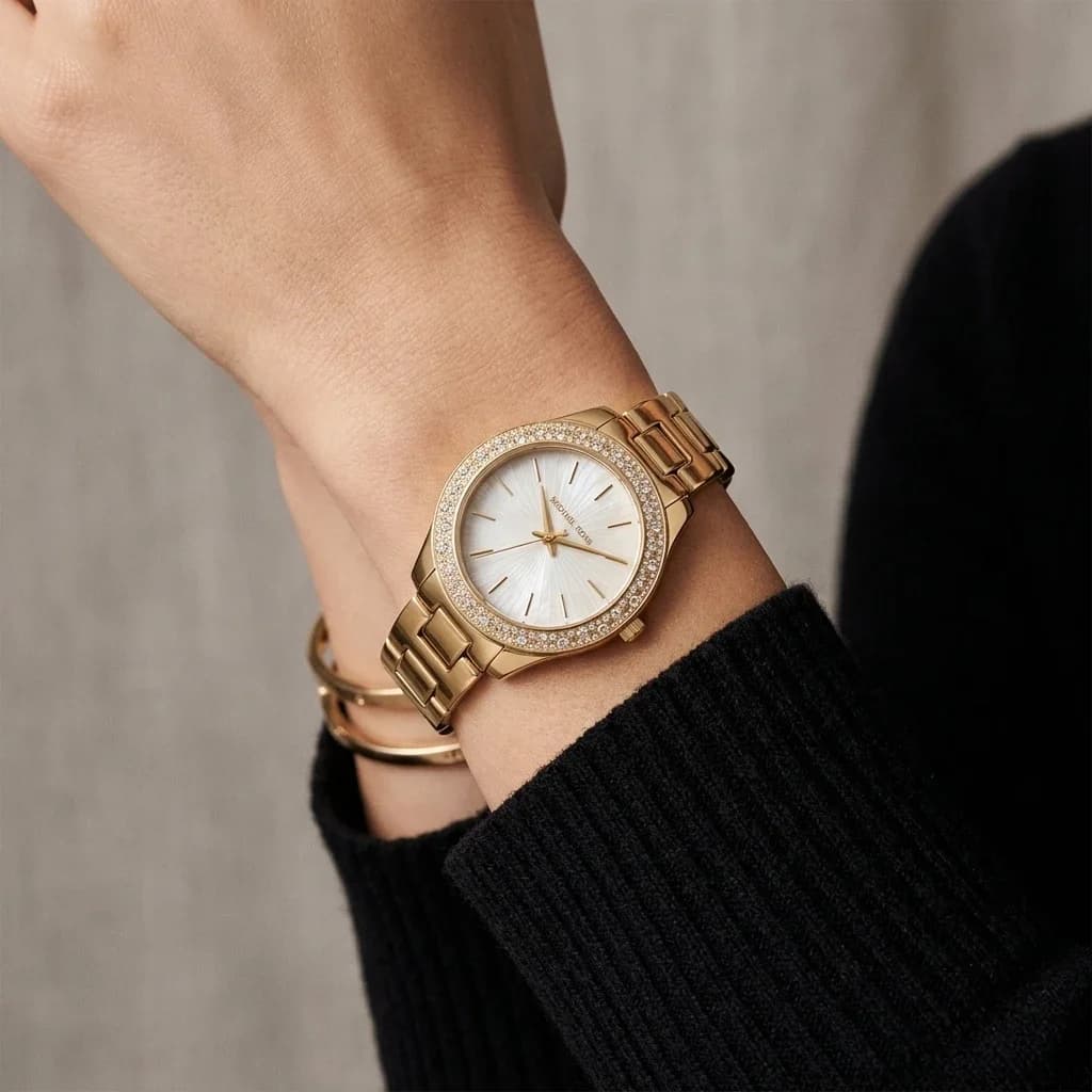 Michael Kors MK4555 côté fond de boîtier or