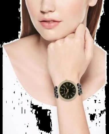 Montre Femme Michael Kors MK3322 en Acier Noir et Doré vue 4