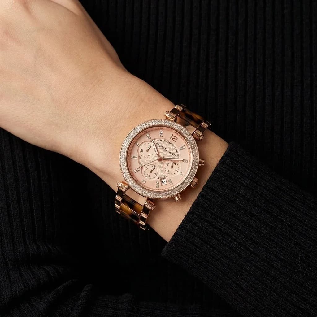 Montre Femme Michael Kors Parker MK5538 Bracelet acétate et acier vue 5