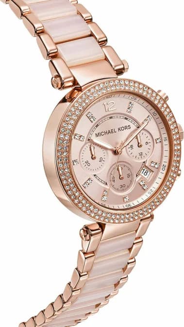 Montre Michael Kors MK5896 femme détail bracelet acier